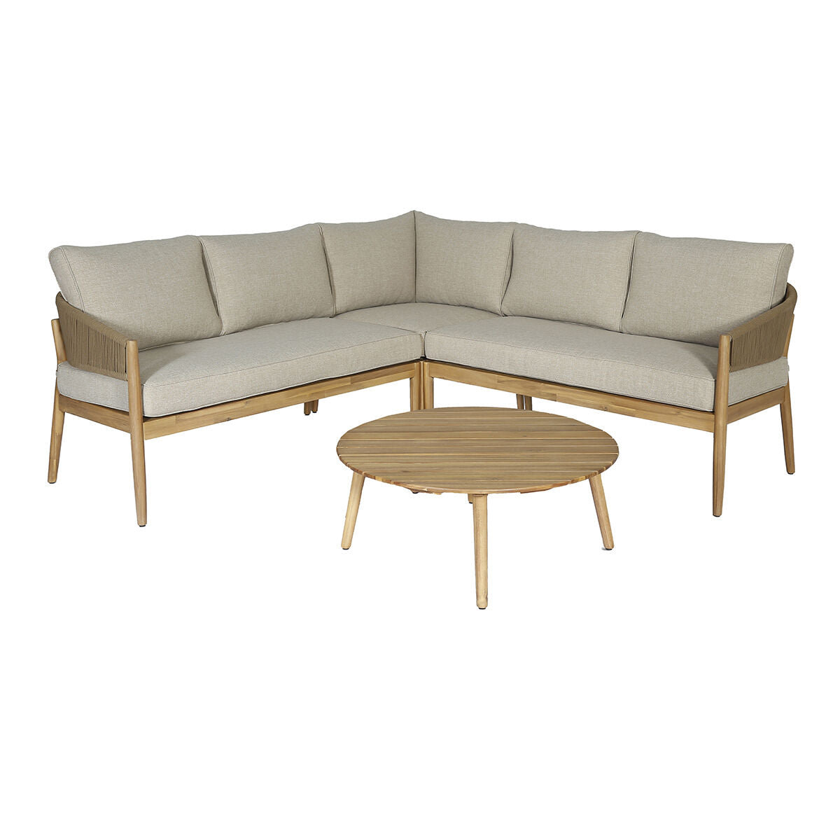 Homeflair - Porto Rope Weave Corner Sofa Set