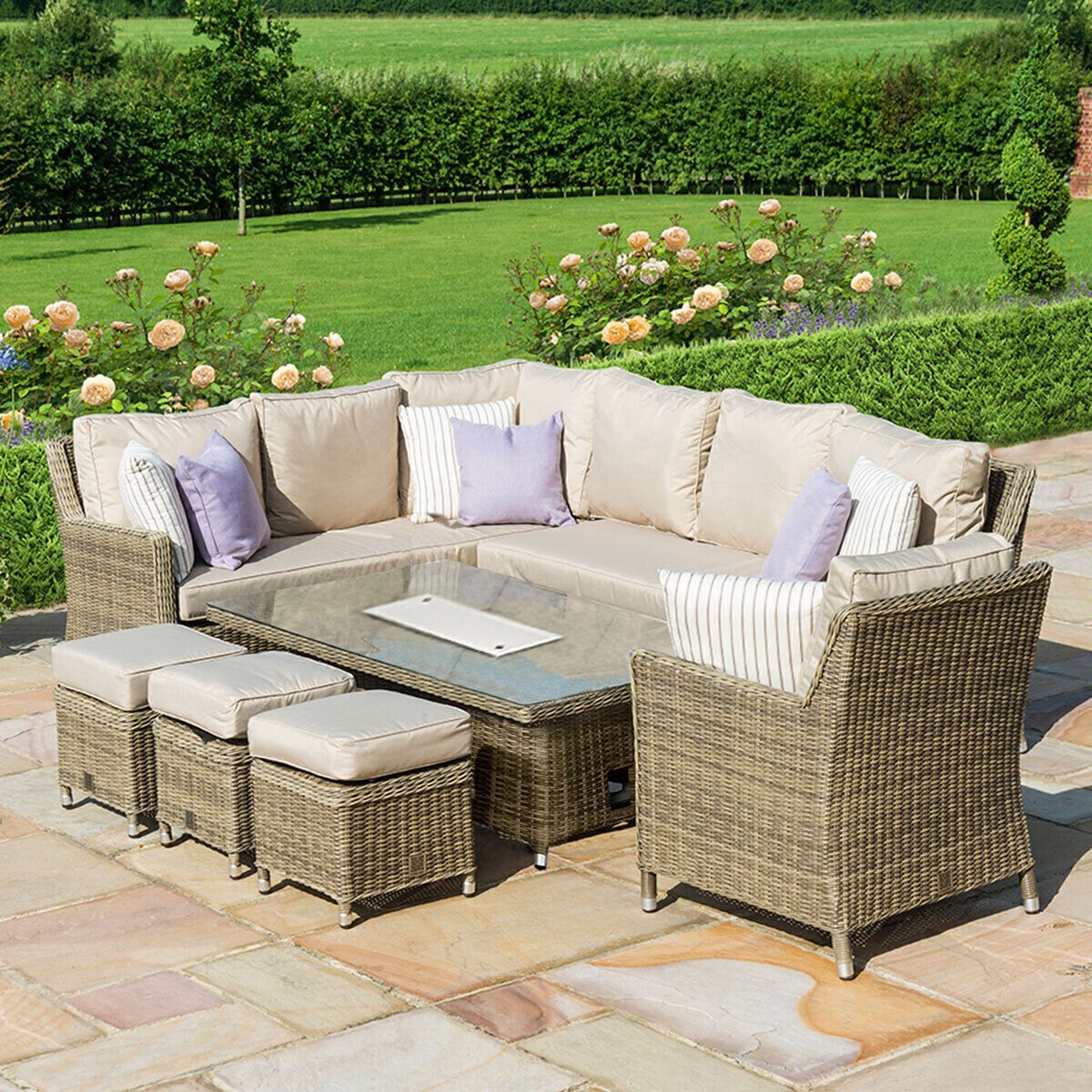 Homeflair - Winchester Corner Rattan Dining Set