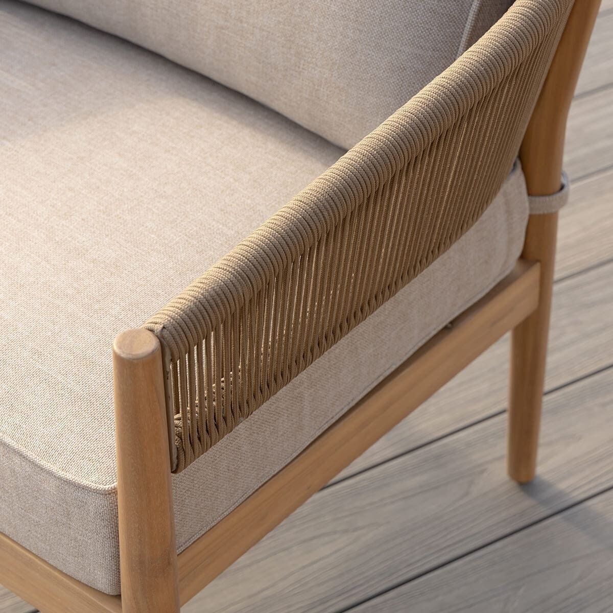 Homeflair - Porto Rope Weave 2 Seat Sofa Set