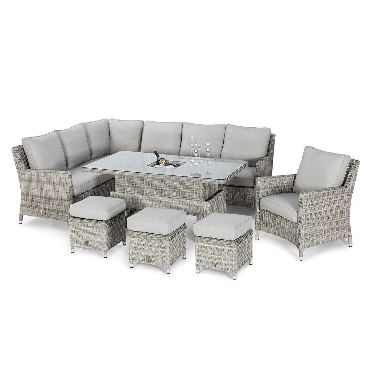 Homeflair - Oxford Rattan Corner Dining Set