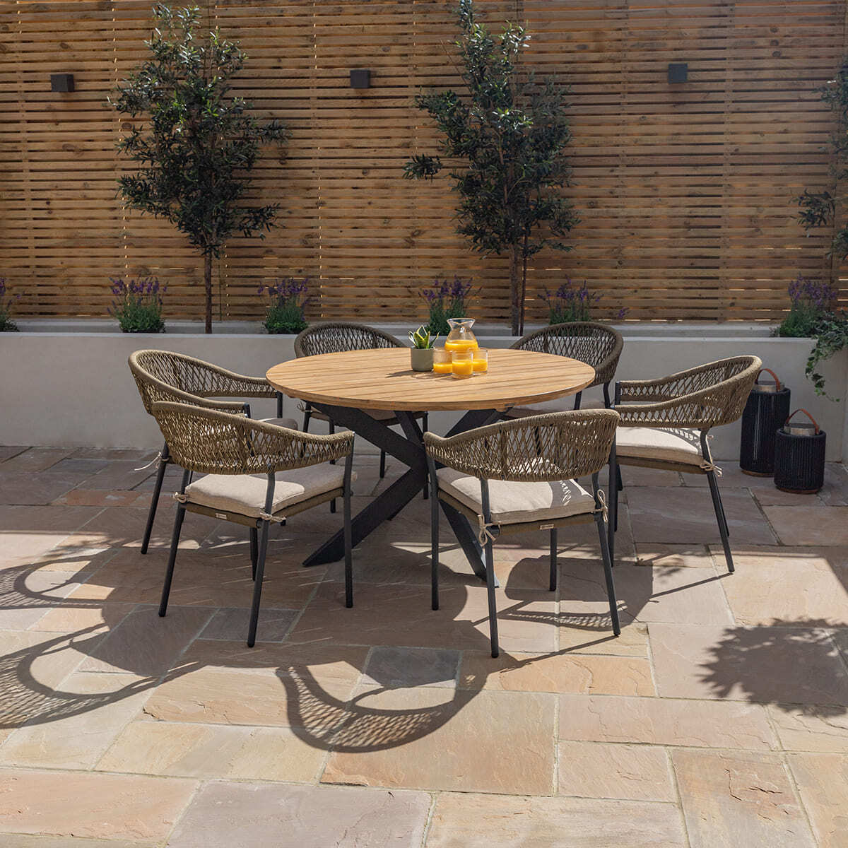 Homeflair - Bali Rope Weave Dining Set