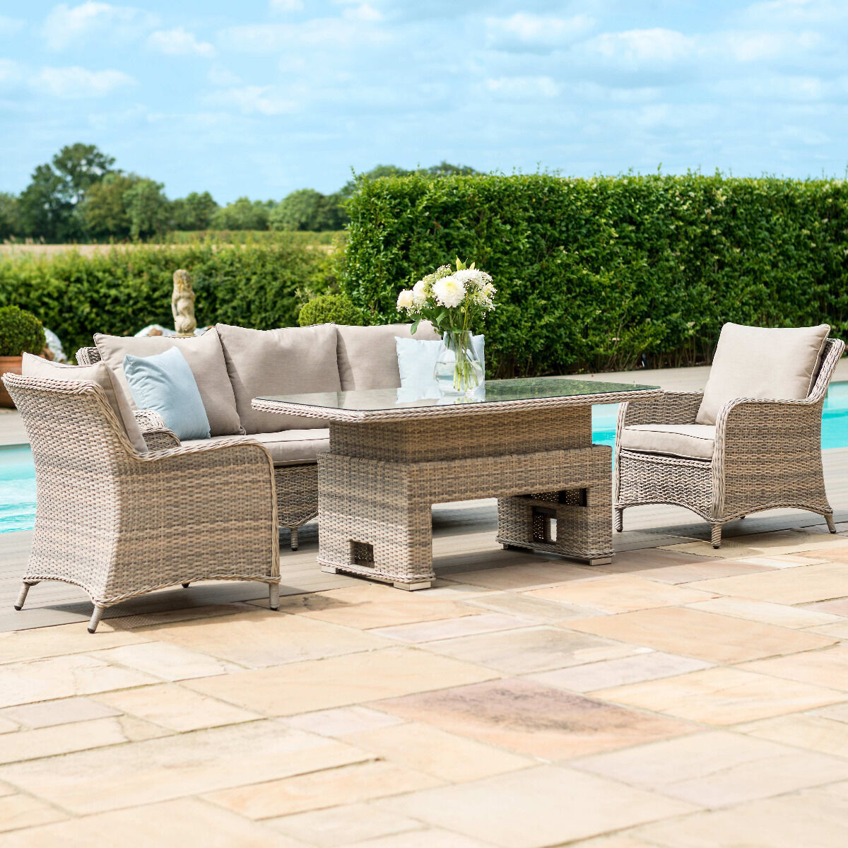 Homeflair - Cotswold Sofa Rattan Dining Set
