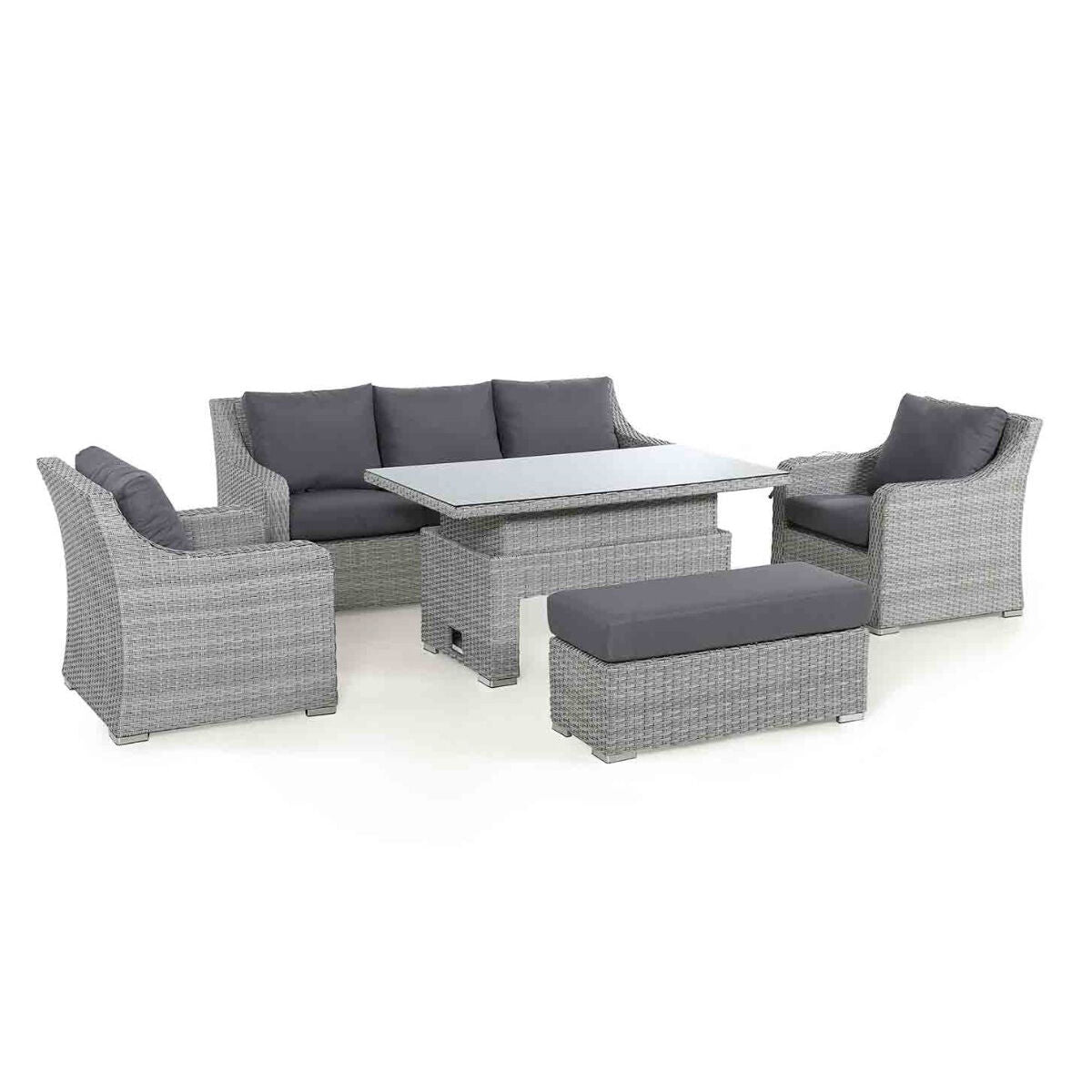 Homeflair - Ascot Rattan Sofa Dining Set