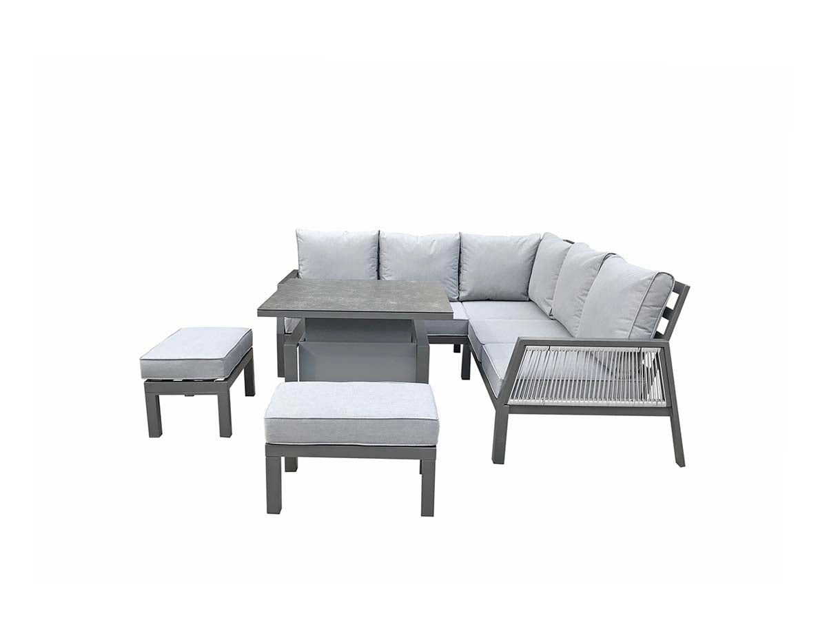 Signature Weave - BETTINA Corner Dining Set Grey | BETT0361_LISB0475