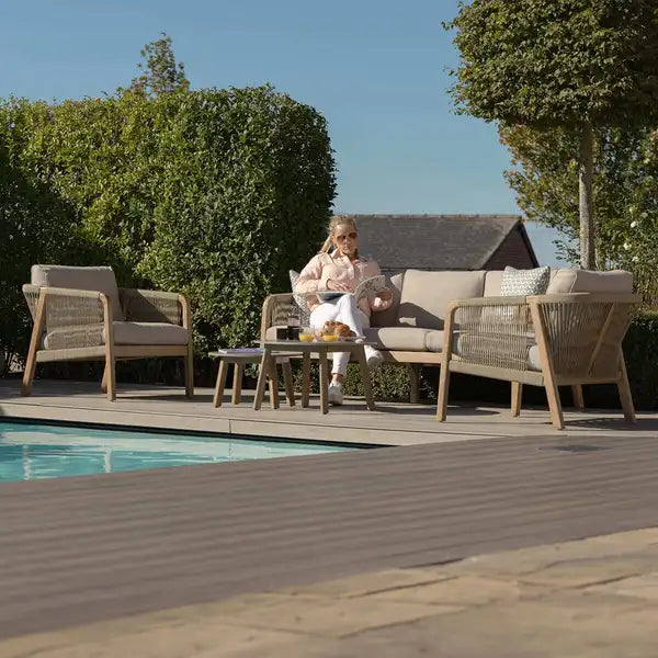 Homeflair - Martinique Rope Weave 2 Seat Sofa Set