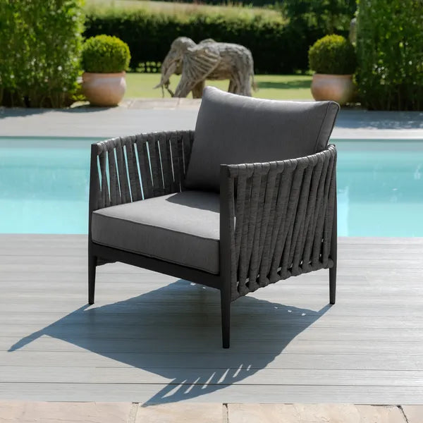 Milan Rope Weave Lounge Chair - Cool Linen