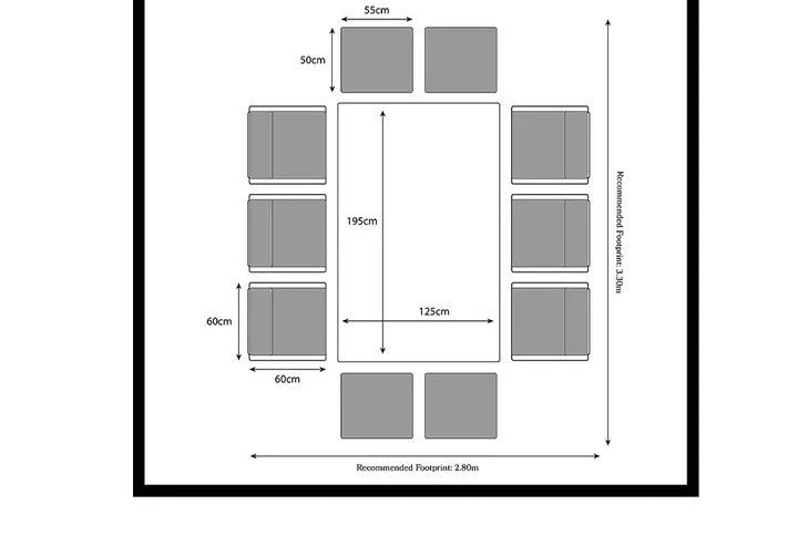 Wentworth 10 Seater Cube Dining Set