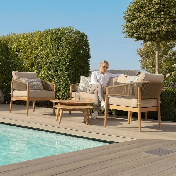Homeflair - Porto Rope Weave 2 Seat Sofa Set