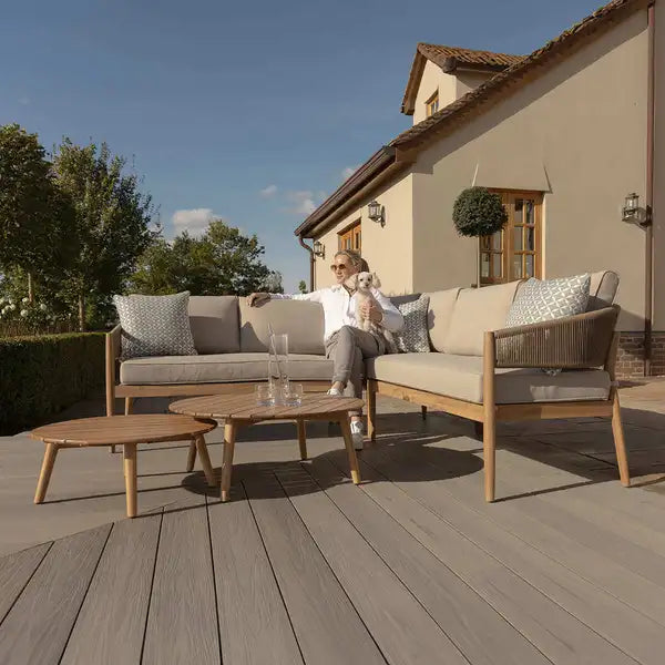 Homeflair - Porto Rope Weave 2 Seat Sofa Set