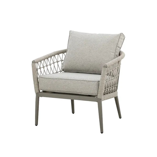 Monaco Rope Weave Lounge Chair - Cool Linen
