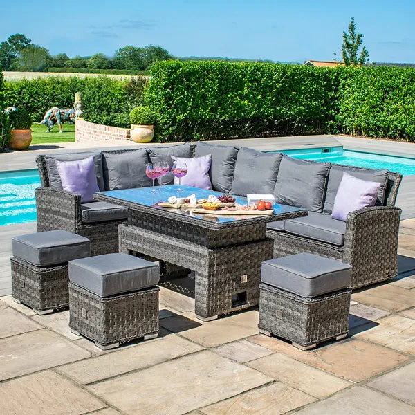 Homeflair - Victoria Square Rattan Corner Dining Set