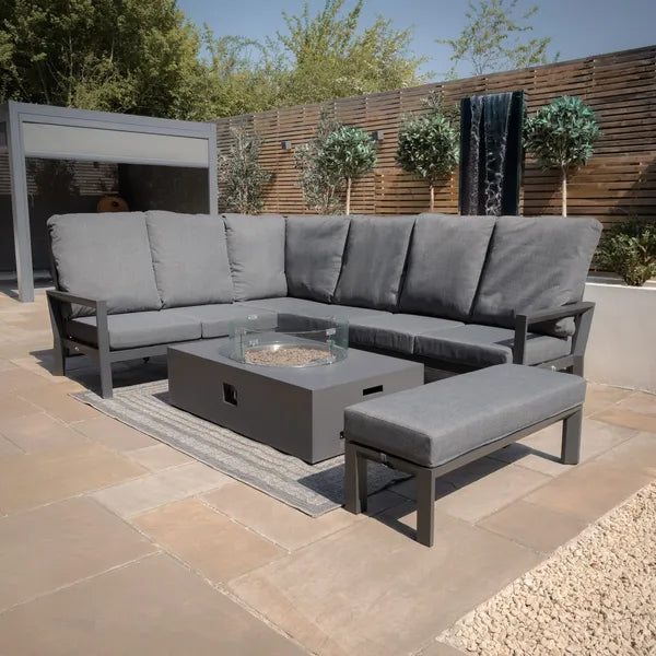 Manhattan Reclining Aluminium Corner Sofa Set