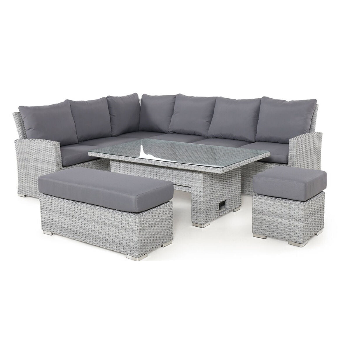 Homeflair - Ascot Rectangular Rattan Corner Dining Set