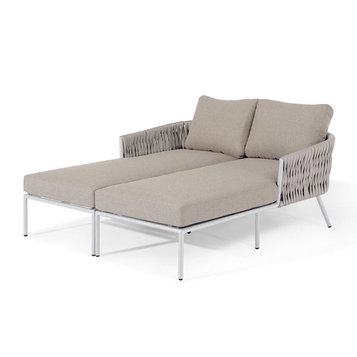 Homeflair - Marina Rope Weave Double Sunlounger Set