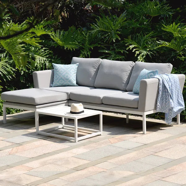 Outdoor Fabric Pulse Chaise Sofa Set - Charcoal