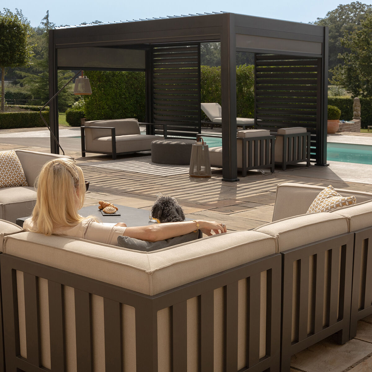 Homeflair - Outdoor Fabric Ibiza Large Corner Sofa Set