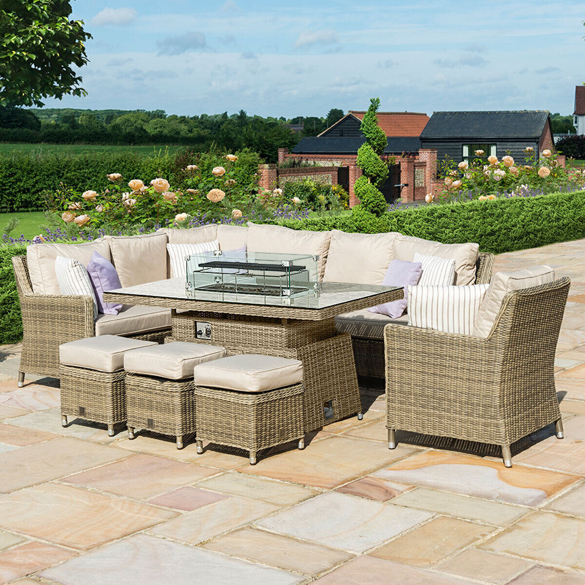 Homeflair - Winchester Corner Rattan Dining Set