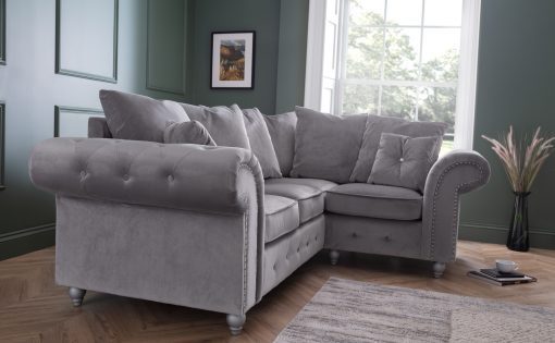Buckingham Ex-Display Fabric Grey Corner Sofa |
