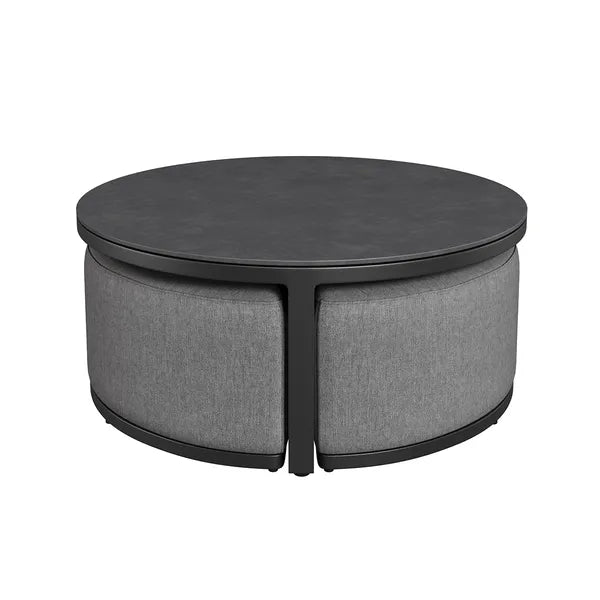 Outdoor Fabric Round Coffee Table