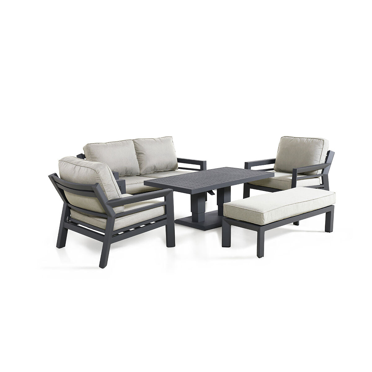 Homeflair - New York 2 Seat Aluminium Sofa Set
