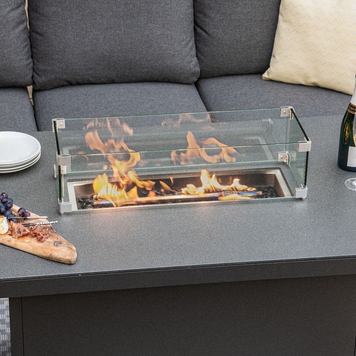 Homeflair - Aluminium Fire Pit Dining Table