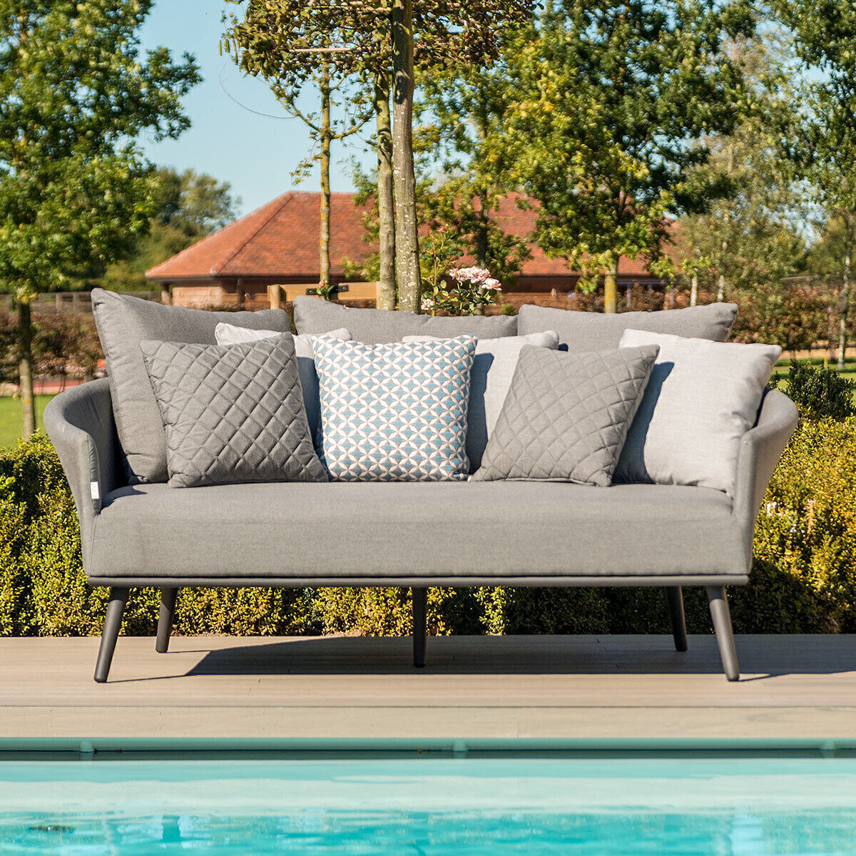 Homeflair - Pair of Outdoor Scatter Cushion Quilted