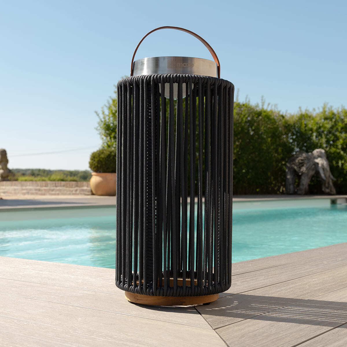 Homeflair -Luna Large Solar Light - Charcoal