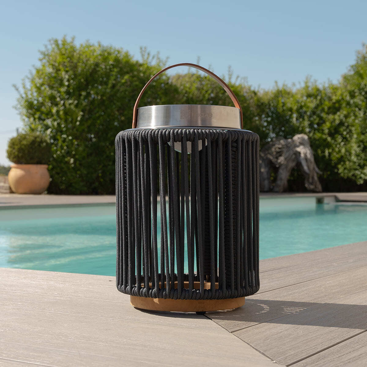 Homeflair -Luna Small Solar Light - Charcoal