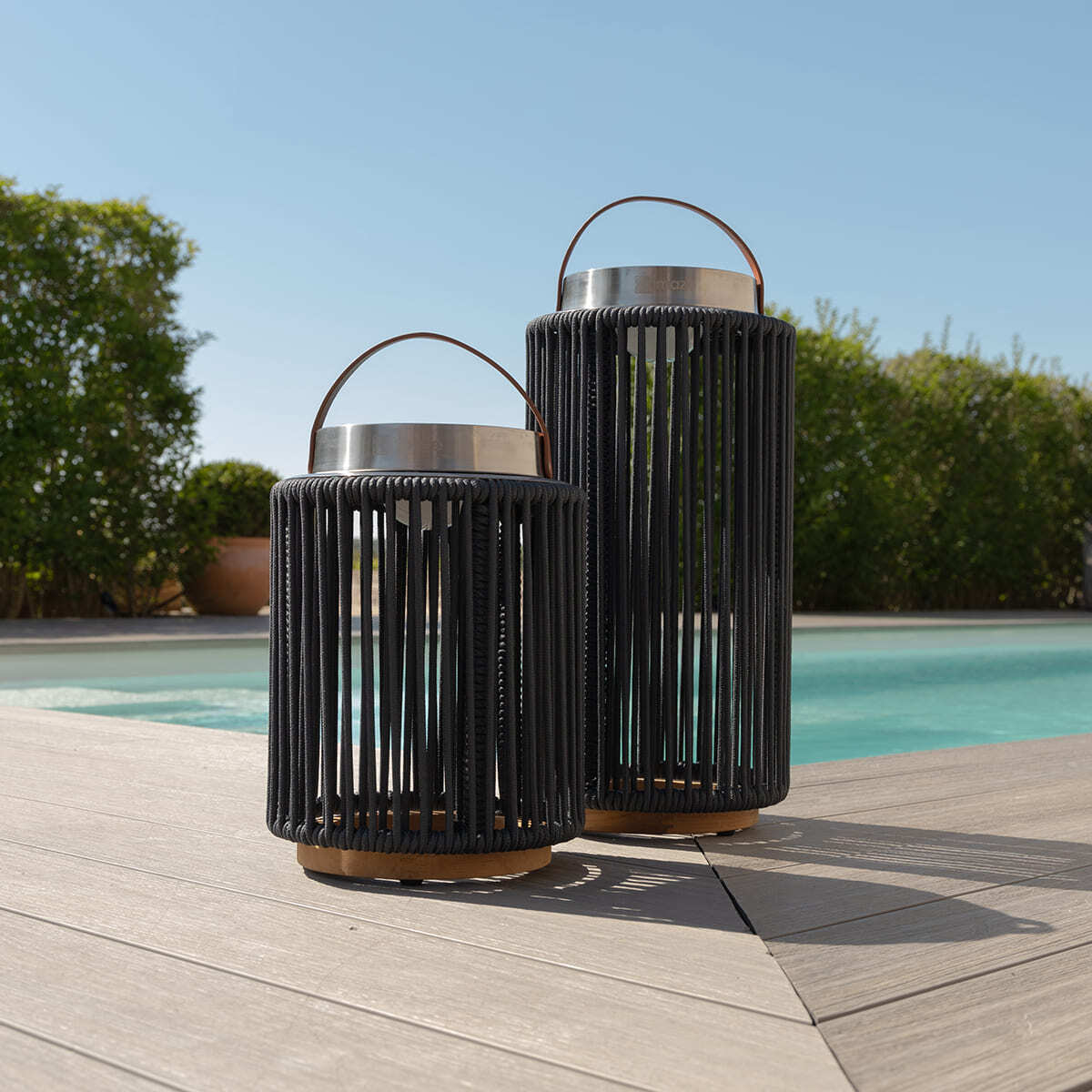 Homeflair -Luna Small Solar Light - Charcoal