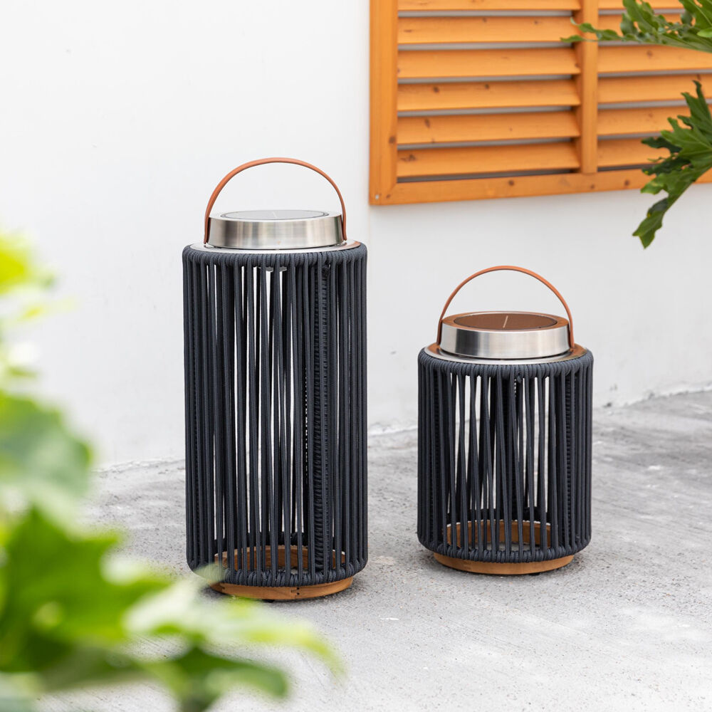 Homeflair -Luna Small Solar Light - Charcoal