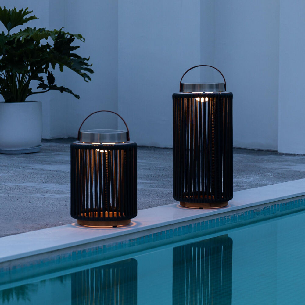 Homeflair -Luna Small Solar Light - Charcoal