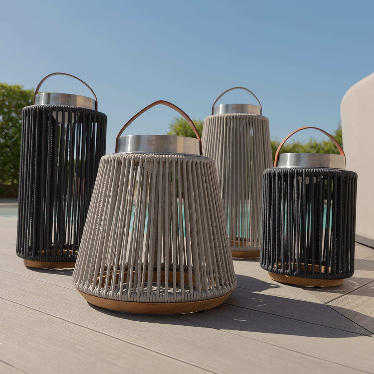Homeflair -Luna Small Solar Light - Charcoal
