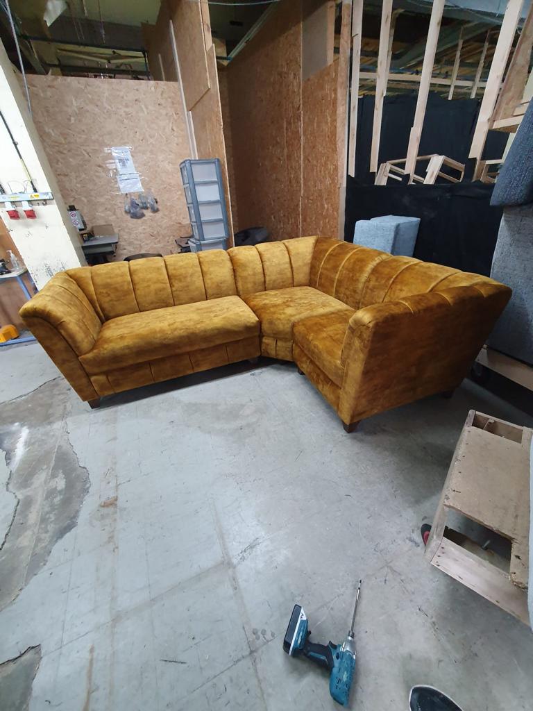 Modular Bespoke Miami Fabric Sofa Collection | Red Rose