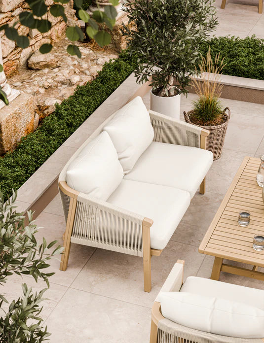 Roma 4 Seater Double Lounge Set with Rectangular Coffee Table