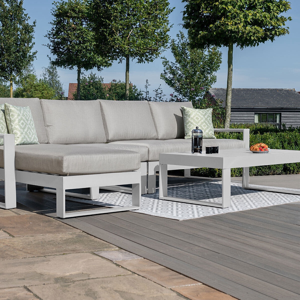 Homeflair – Amalfi Chaise Aluminium Sofa Set
