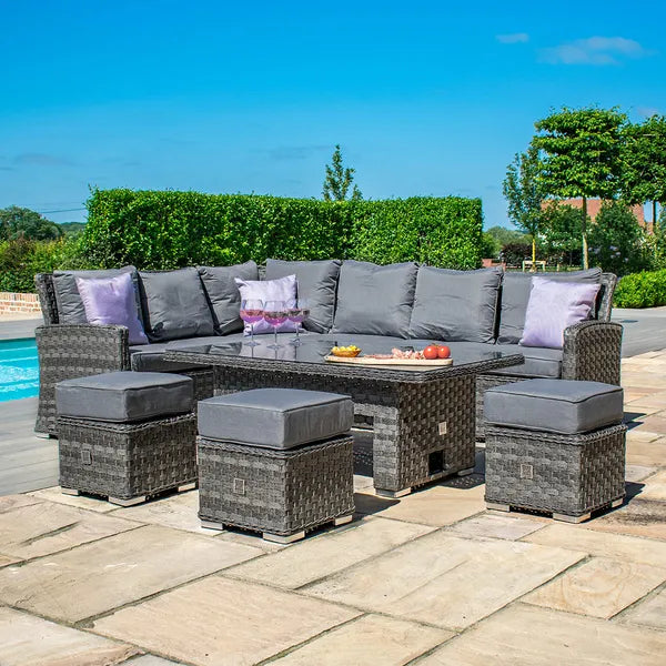 Homeflair - Victoria Square Rattan Corner Dining Set
