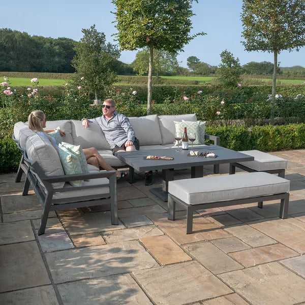 Homeflair - New York Aluminium Corner Dining Set