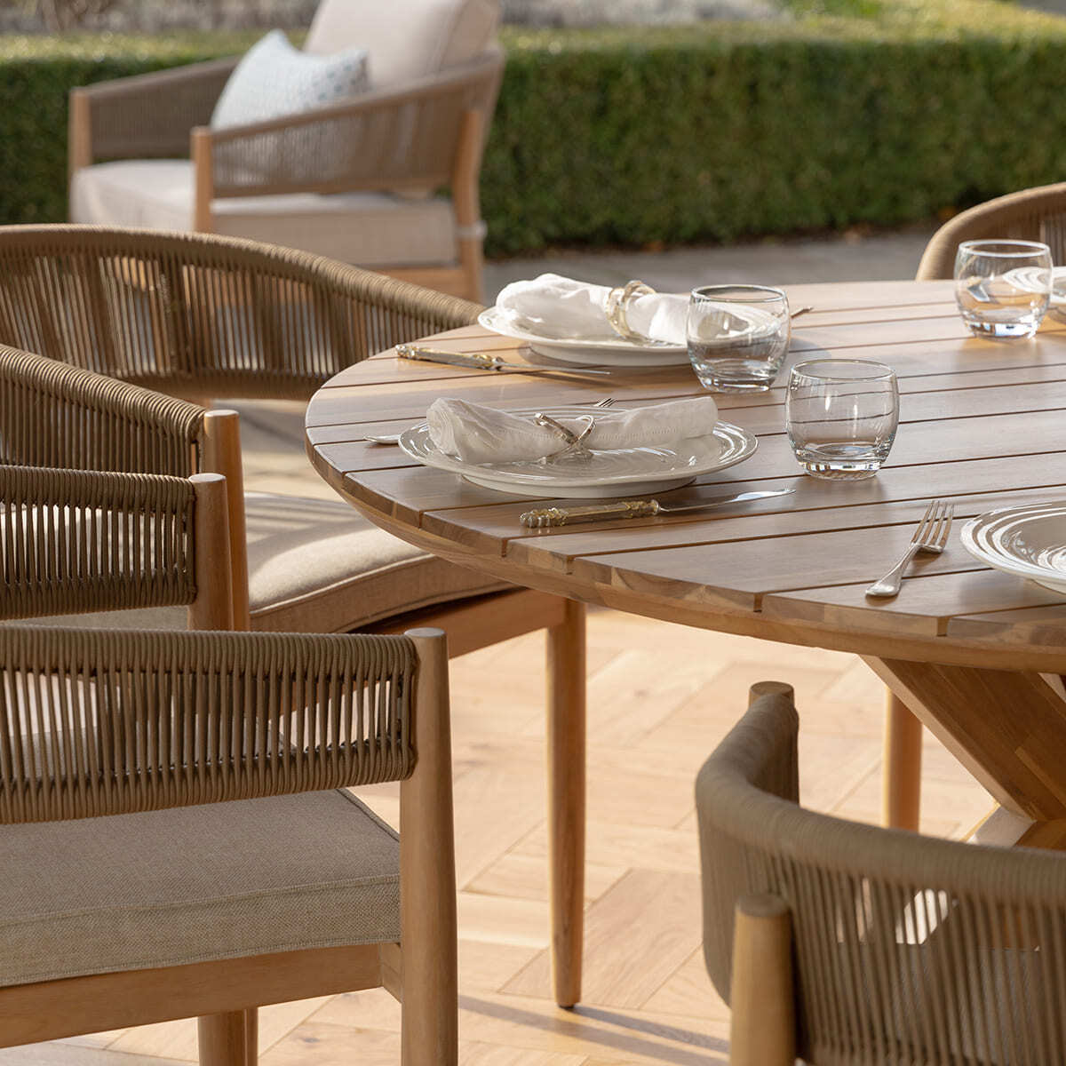 Homeflair - Porto Rope Weave Dining Set