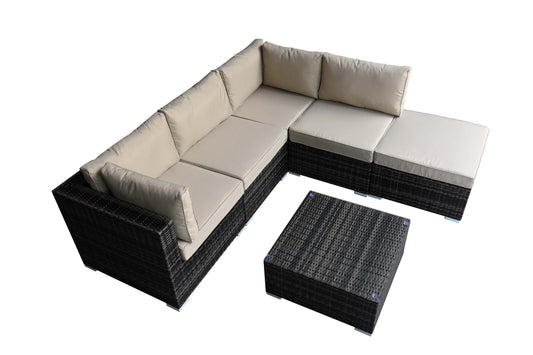 Heritage Rattan Brown Modular Corner Sofa Set | Heri131B