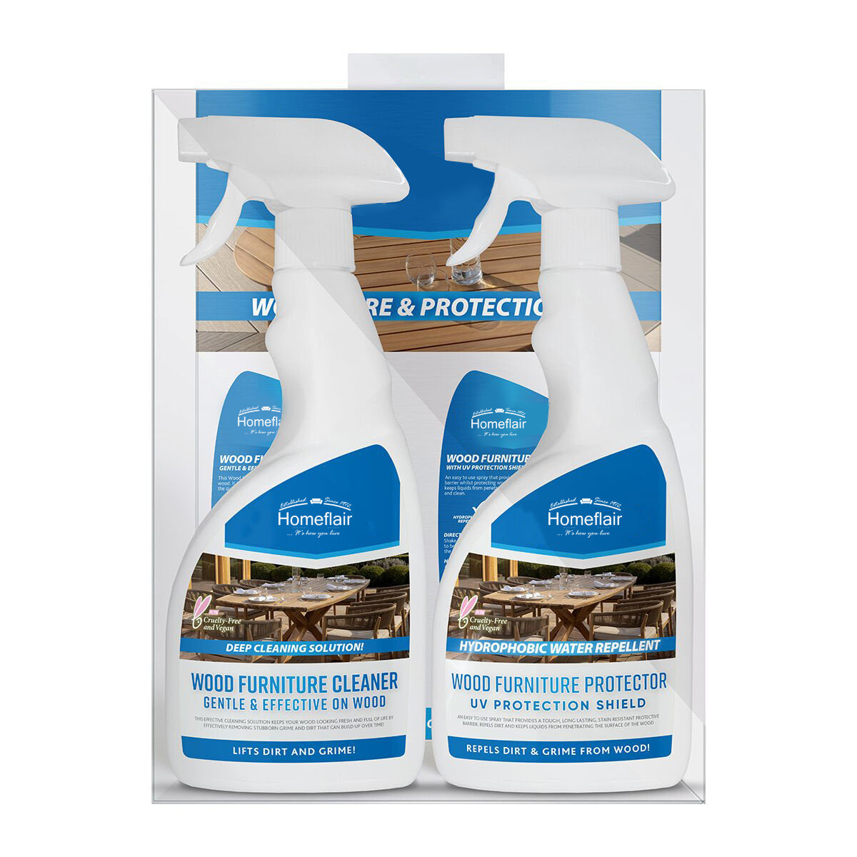 Homeflair -Wood Garden Furniture Cleaning & Protector Kit