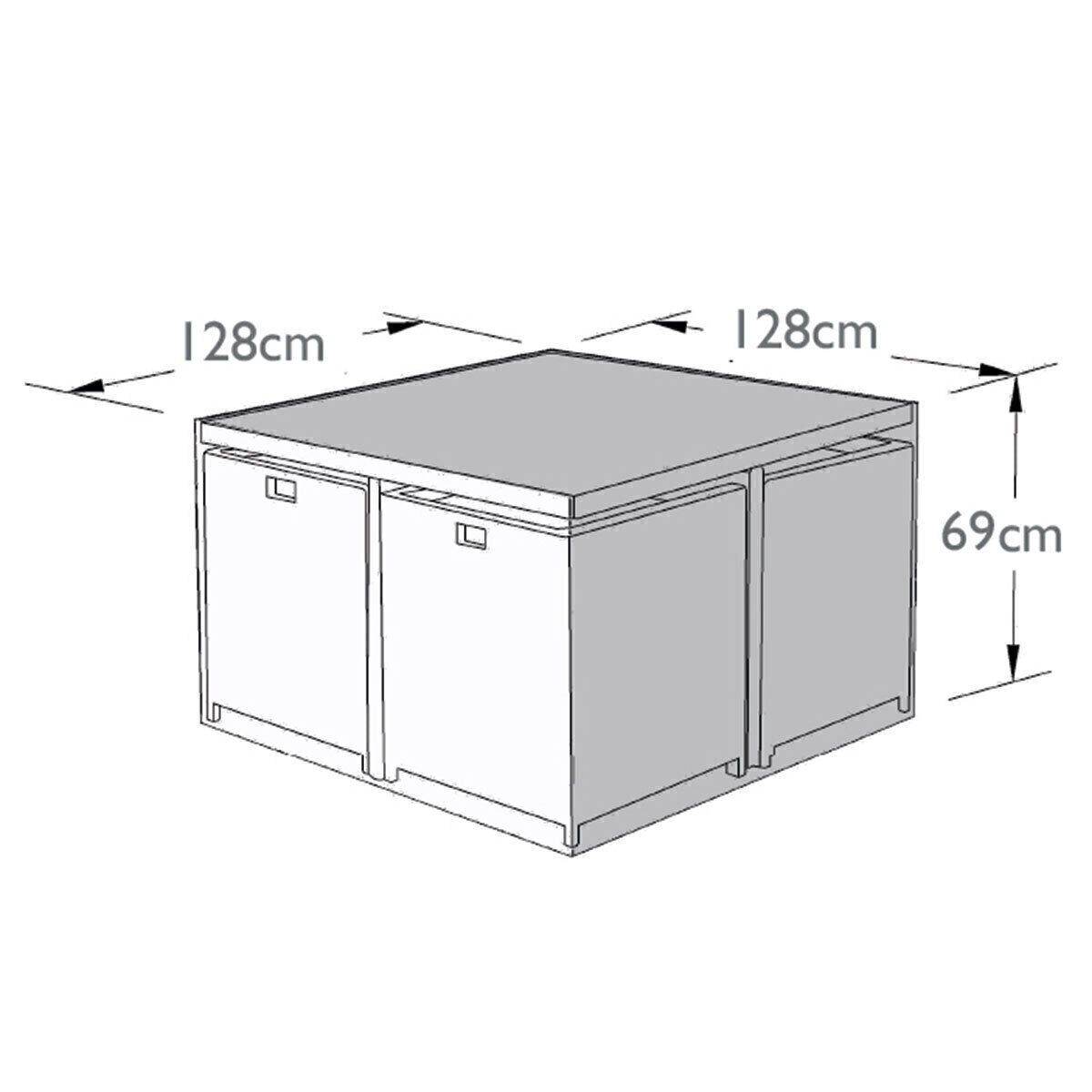 Homeflair -4 Seat Cube Set