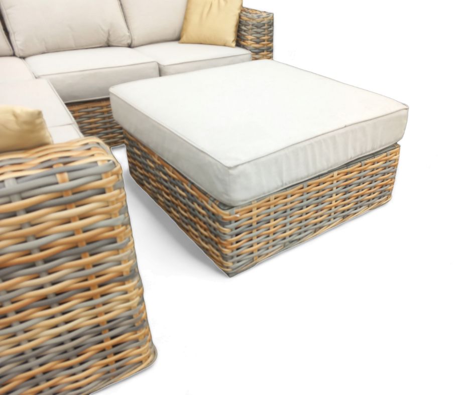 Rattan Brown Malibu Corner Sofa Set