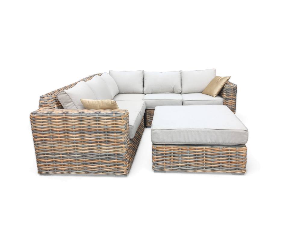 Rattan Brown Malibu Corner Sofa Set | MALI168MJ