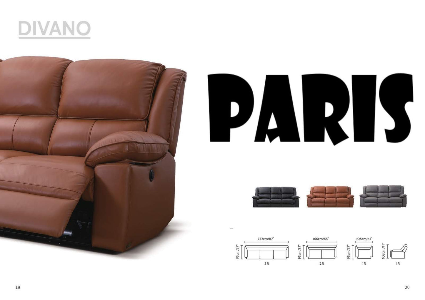 Paris Leather Sofa Collection | Divano