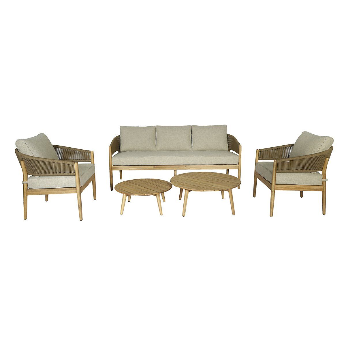 Homeflair - Porto Rope Weave 2 Seat Sofa Set