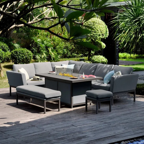 Homeflair – Outdoor Fabric Pulse Square Corner Dining Set
