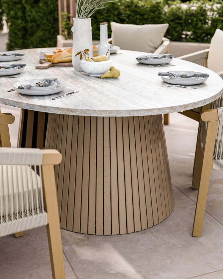 Jupiter 6 Seater Ellipse D Conical Dining Set with Roma Dining Chairs