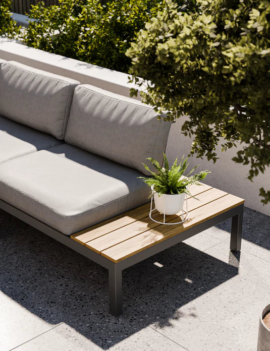 Aspen Teak 6 Seater Modular Corner Lounging Set with Coffee Table