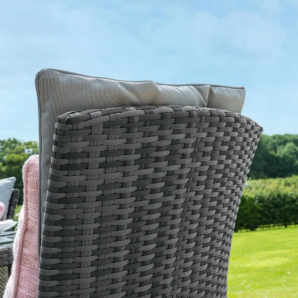 Pair of LA Rattan Dining Chairs - Grey