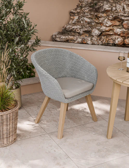 Roma 2 Seater Round Sunray Bistro Set with Sol Dining Chairs